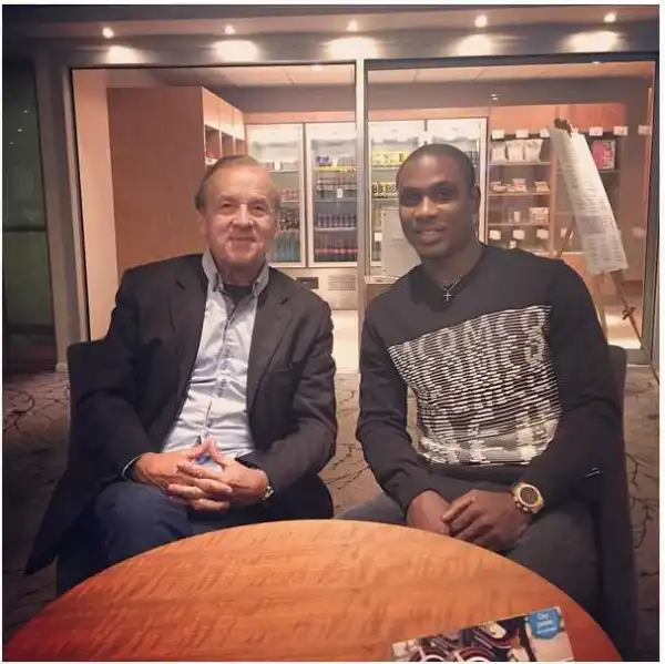 Coach Gernot Rohr Visits Ighalo At Watford, England(Photo)